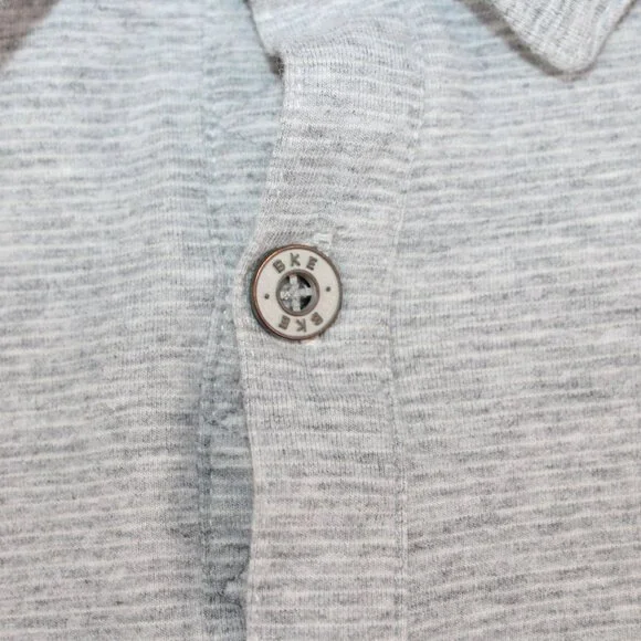 BKE Mens XL Gray Pinstripe Stretch Everyday Wear Polo Shirt Athleisure - Picture 6 of 9
